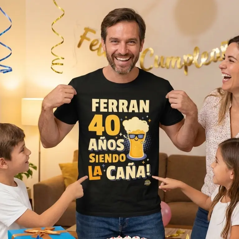 Camiseta 40 años siendo la caña