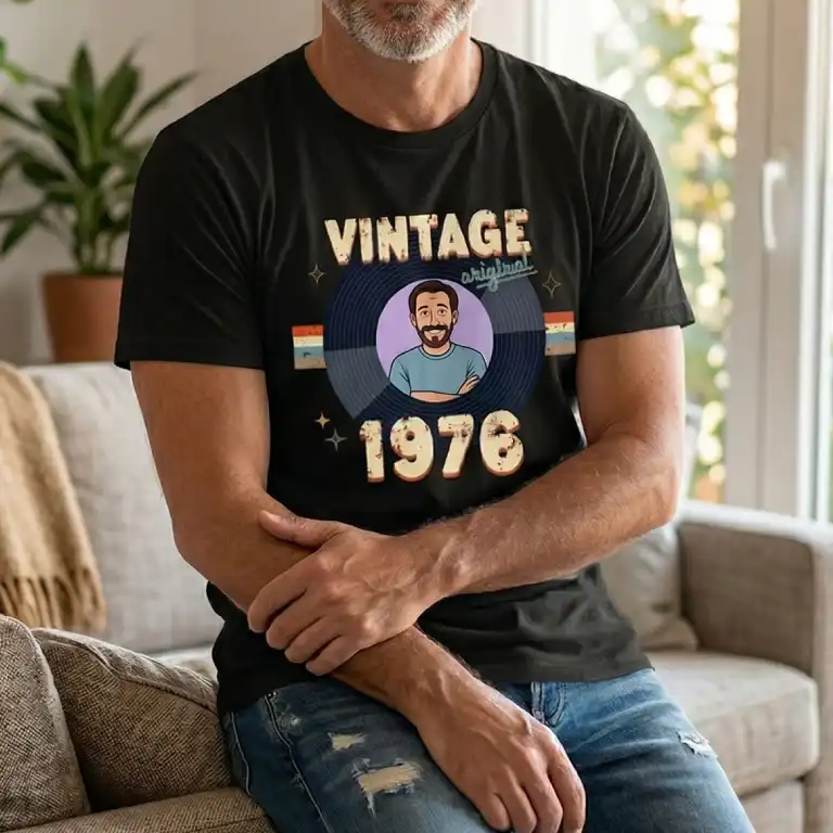 Camiseta personalizada vintage 1976