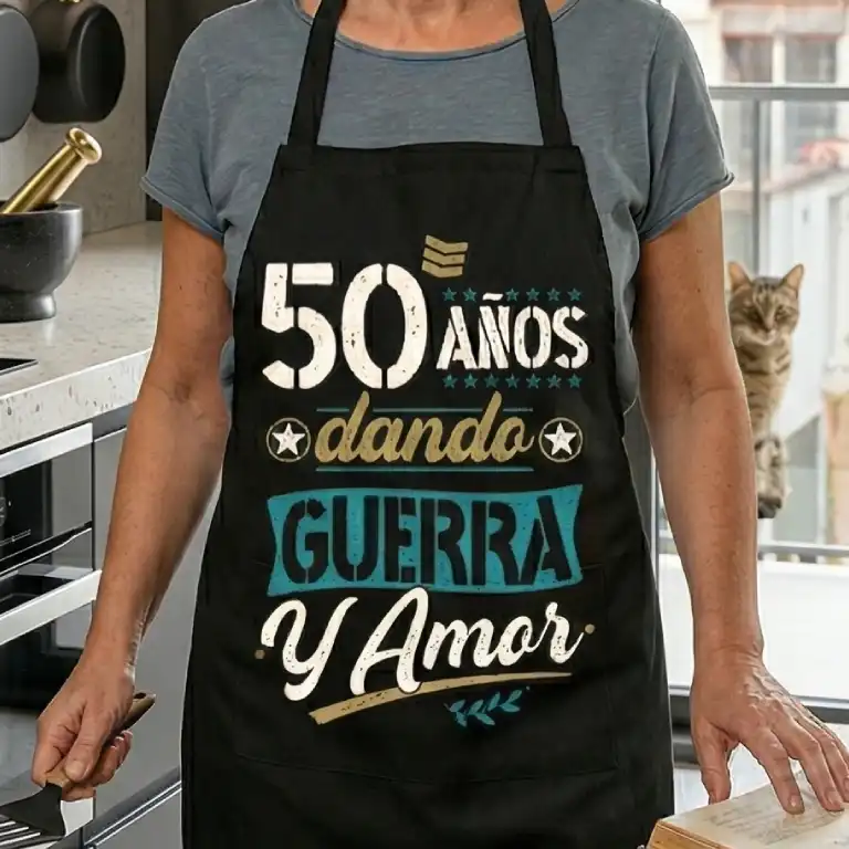 Delantal 50 años dando guerra y amor