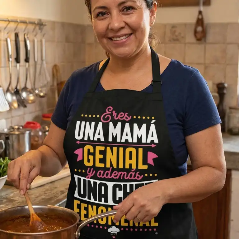 Delantal de cocina eres una mamá genial