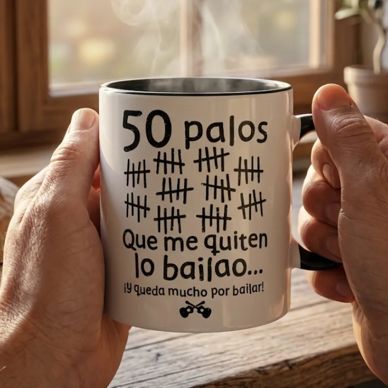 Taza 50 palos que me quiten lo bailao