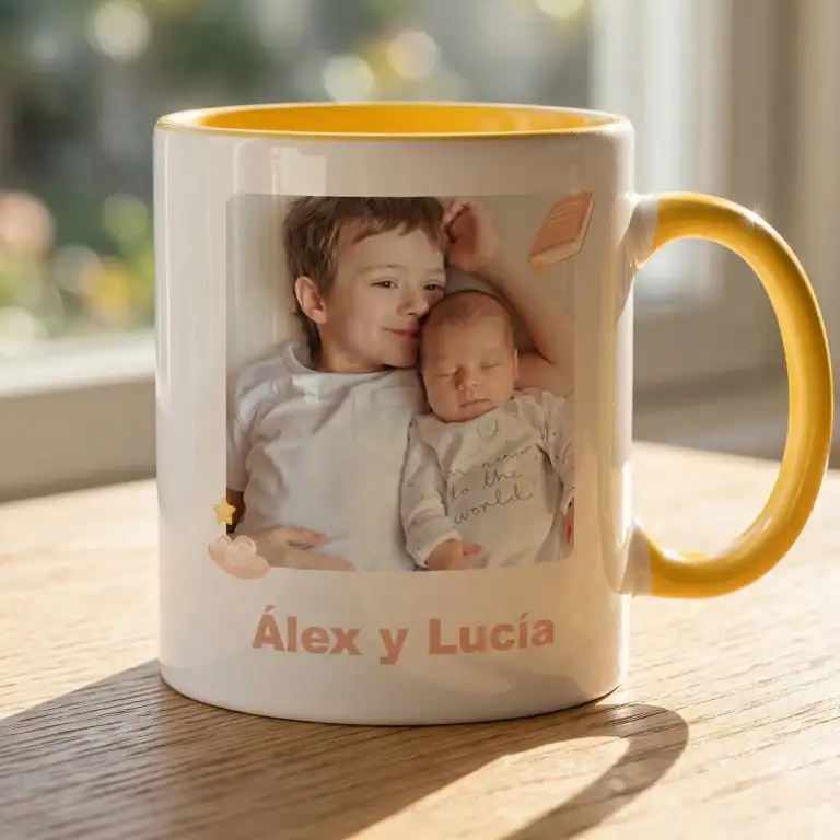 Taza foto y nombres de hijos