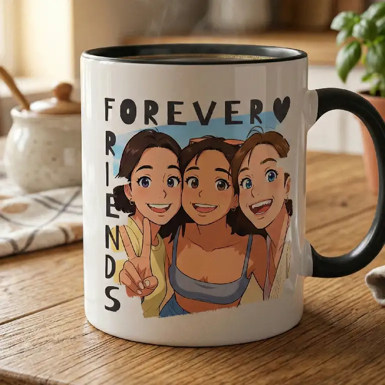 Taza forever friends con foto