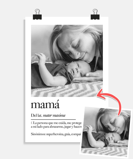 Póster definición de Mamá personalizado