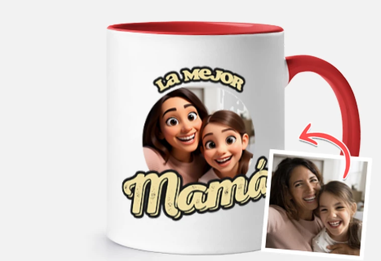 Taza la Mejor mamá con foto personalizada