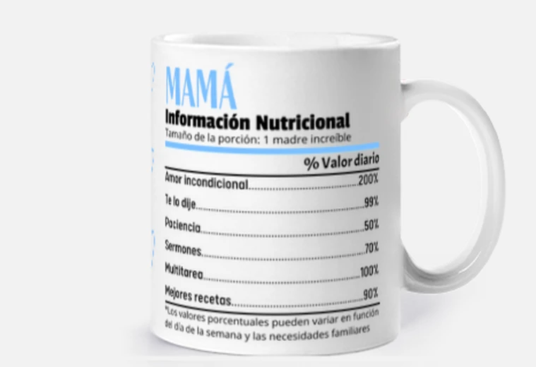 Taza Mamá información nutricional