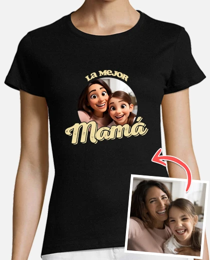 Camiseta La Mejor Mamá personalizada con foto