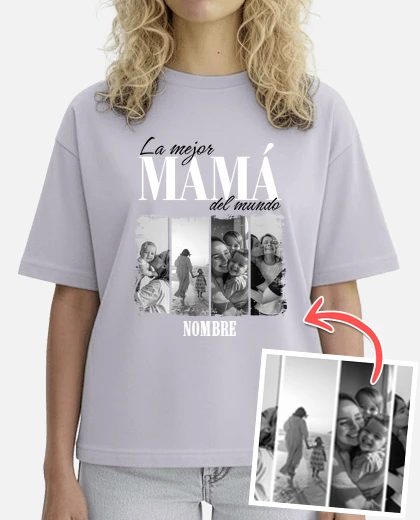 Camiseta Mama Personalizada con Foto y Nombre