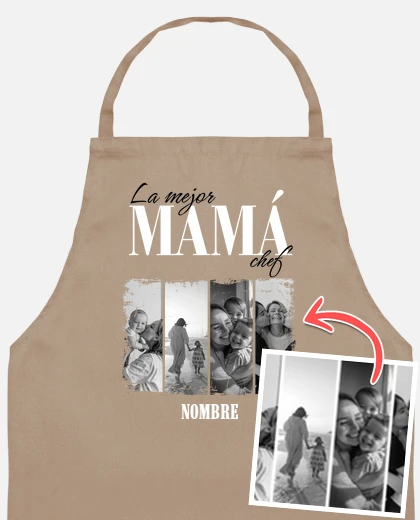Delantal Mama Personalizado con Foto y Nombre