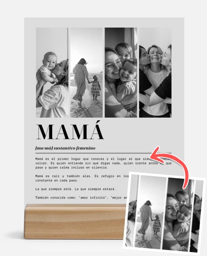Placa Mama Personalizada con Foto y Nombre