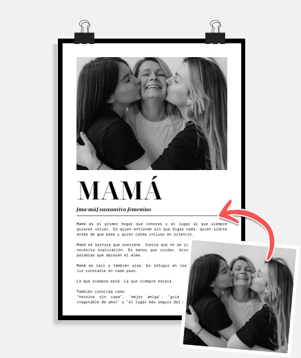 Poster mamá con tu foto