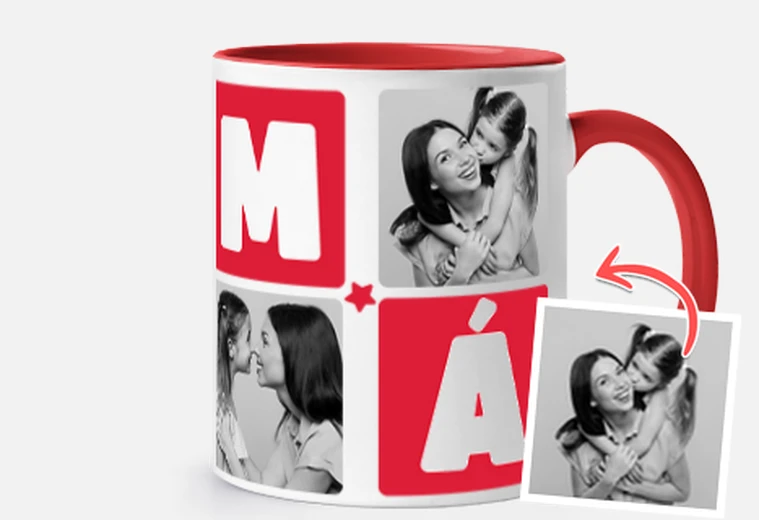 Taza Mamá con fotos personalizadas